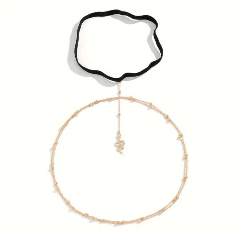 Верижка за бедро със змийски медальон – аксесоар за дръзка визия